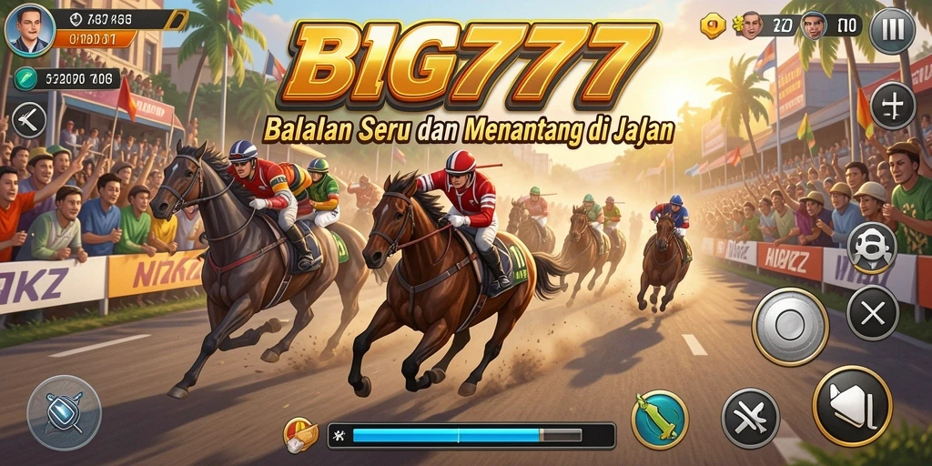 Tampilan utama gameplay balap di BIG777 yang seru dan kompetitif.
