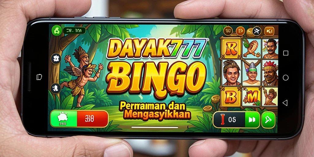 Screenshot utama DAYAK777 menampilkan permainan Bingo yang seru.