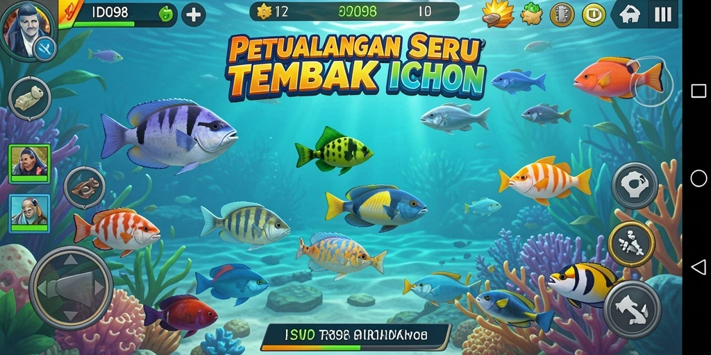 Tampilan gameplay seru dalam Tembak Ikan ID098.