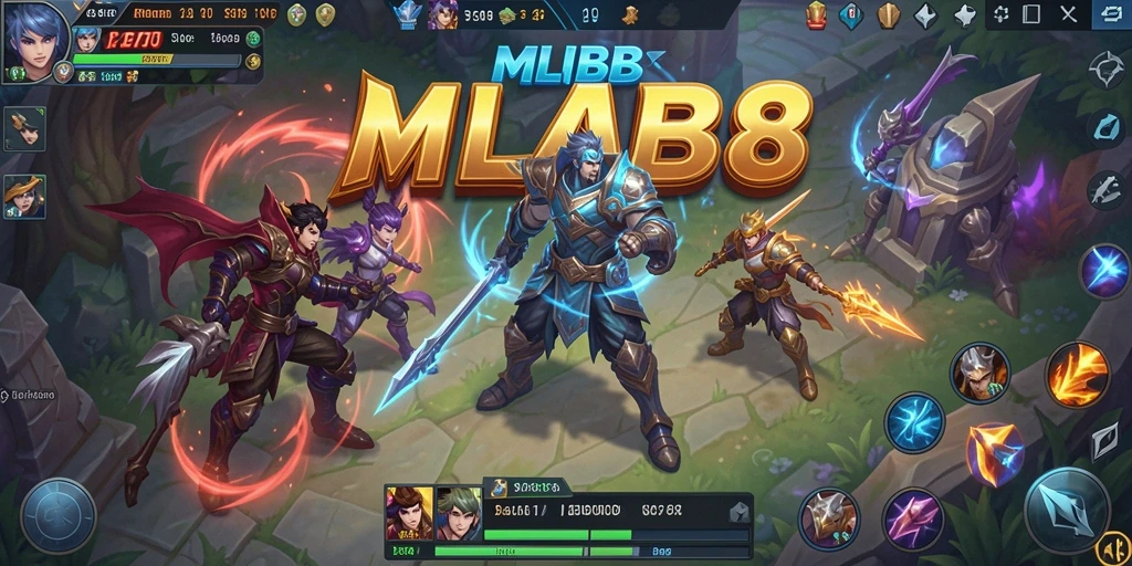 Tampilan gameplay Slot MLBB8 yang menakjubkan dan penuh aksi.