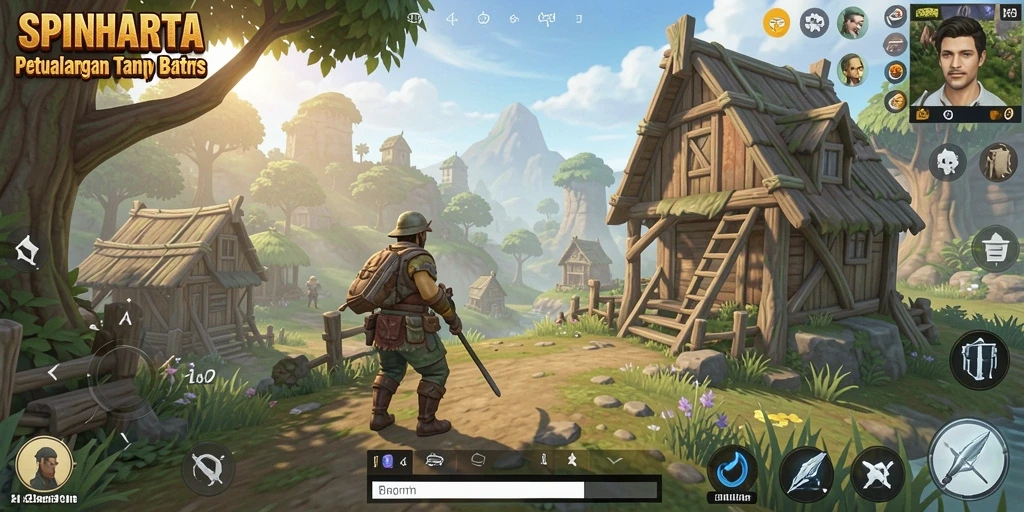 Tampilan gameplay SPINHARTA yang memukau di dunia terbuka.
